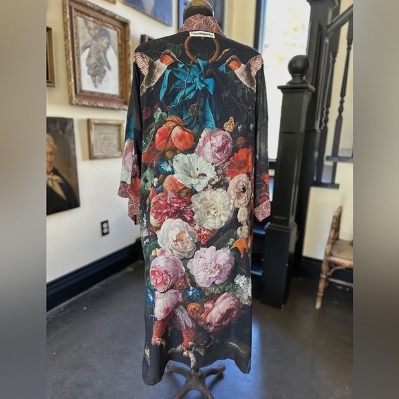 ⭐️Back in Stock⭐️Flight of Fancy Vintage Art Boho Long Duster - Picture 14 of 15